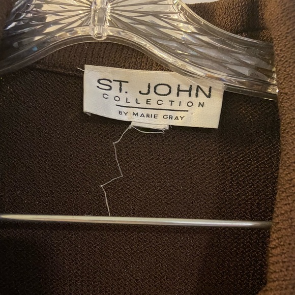St. John by Marie Gray - Brown Sweater Blazer - Picture 2 of 8